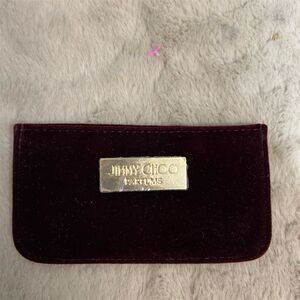 Jimmy Choo Women's Burgundy Velvet Clutch Bag Formal Evening